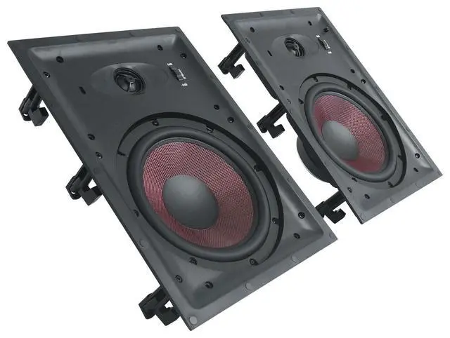 Alt view image 3 of 7 - WA858 White 8" in-Wall Home Speakers with Kevlar Woofer, 4-Pack | 1 Inch Silk Dome Tweeter, 320W Peak, 80W RMS, Paintable Magnetic Grill, 8 Ohm, 2-Way Crossover, Flush Mount