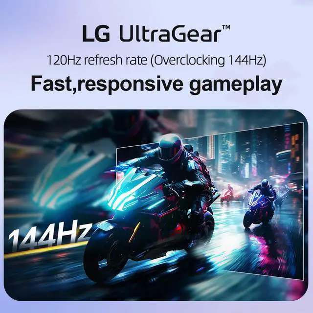 Alt view image 5 of 7 - 24" Ultragear FHD Gaming Monitor, IPS Display, 144Hz Refresh Rate, 1ms MBR, HDR10, sRGB 99% Color Gamut, NVIDIA G-SYNC Compatible, AMD FreeSync, HDMI, DisplayPort, Vase Mountable, Tilt, Black