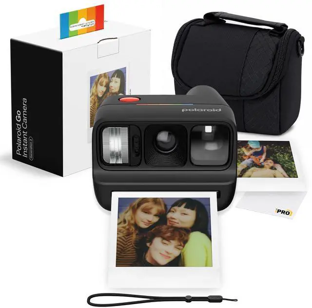 Main image of Go Generation 3 Instant Black Film Camera Bundle | Compact Instant Camera for Travel, Selfies & Parties, Compatible with Go Film, USB-C Rechargeable