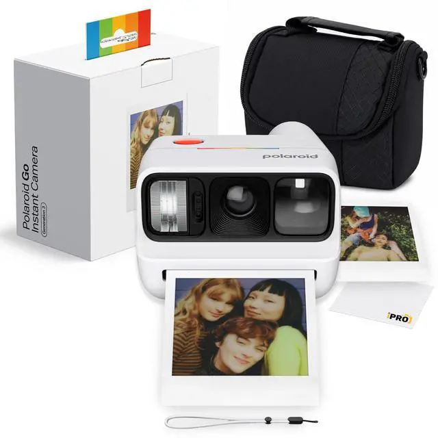 Main image of Go Generation 3 Instant Film White Camera Bundle | Compact Instant Camera for Travel, Selfies & Parties, Compatible with Go Film, USB-C Rechargeable