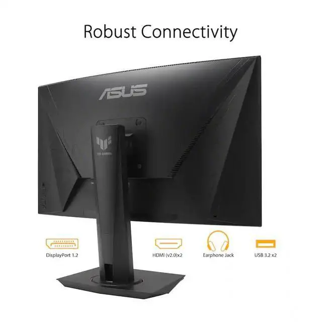 Alt view image 6 of 7 - TUF 27" 240Hz FHD Curved Gaming Monitor with Adj Tilt/Swivel/Height | 1ms Response Time, Flicker-Free, Adaptive-sync, AMD FreeSync Premium, VESA Mount, HDMI, Displayport, Dockztorm USB Port Exp