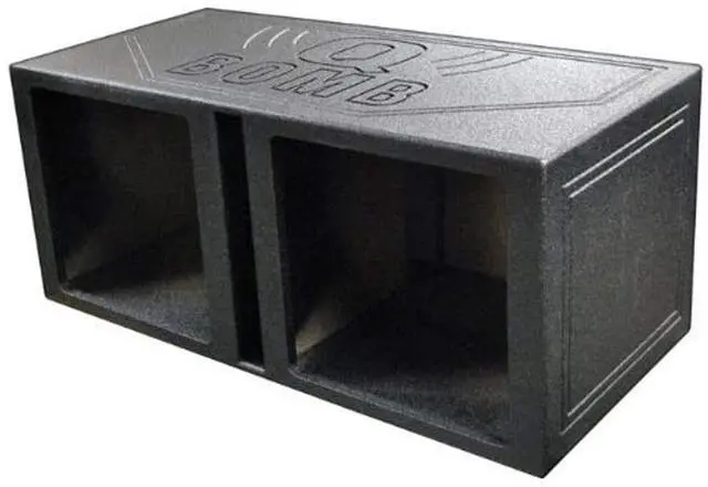 Main image of QPower QBOMB15VSQ QBOMB 15 Inch Center Vented Dual Ported Subwoofer Enclosure Speaker Box for Car Audio Sound Systems, Square