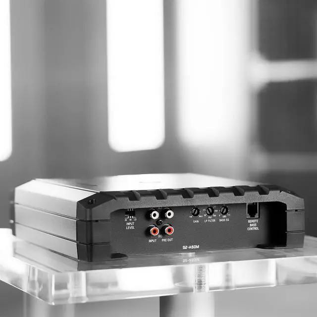 Alt view image 4 of 5 - S2-A60M S-Series Class-D Mono Subwoofer Amplifier, Hi-Res Certified, 600W RMS at 1 & 2-Ohm