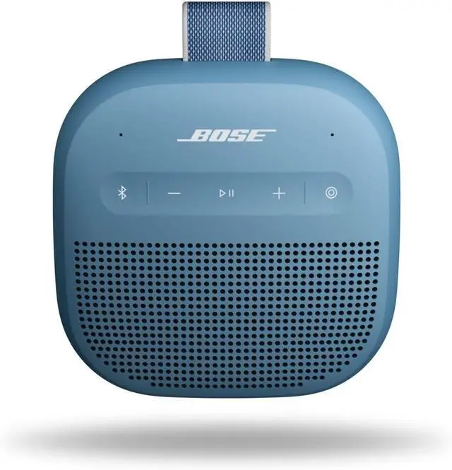 Alt view image 4 of 7 - SoundLink Micro Portable Bluetooth Speaker (2nd Gen) Bundle with Fast Charger, Wireless Outdoor Speaker, Up to 12 Hours Battery Life, Waterproof and Dustproof, (Blue Dusk)