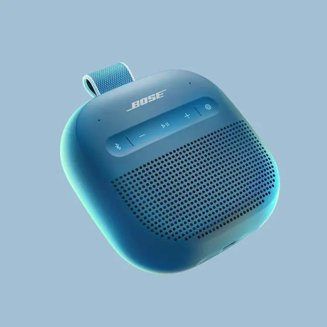 Alt view image 7 of 7 - SoundLink Micro Portable Bluetooth Speaker (2nd Gen) Bundle with Fast Charger, Wireless Outdoor Speaker, Up to 12 Hours Battery Life, Waterproof and Dustproof, (Blue Dusk)