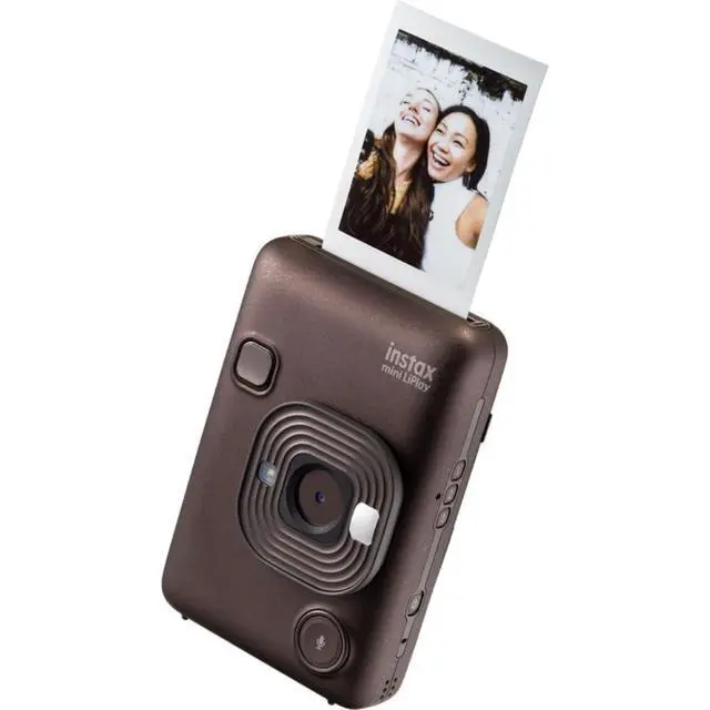Alt view image 2 of 7 - INSTAX Mini LiPlay Instant Camera | Bronze Bundled with INSTAX Mini Instant Film | 40 Exposures + Cleaning Cloth (4 Items)