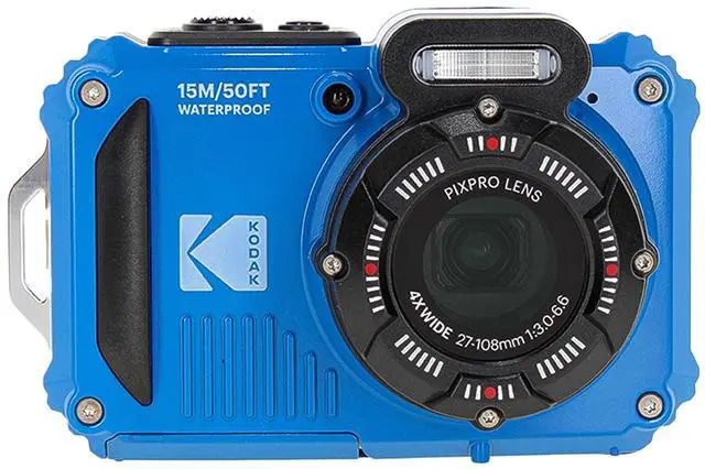 Alt view image 2 of 5 - PIXPRO WPZ2 Rugged Waterproof Shockproof Dustproof WiFi Digital Vlogging Camera 16MP (Blue) Bundle with 64GB Memory Card + Vlogger Tripod + Bag + Cleaning Kit + More Accessories