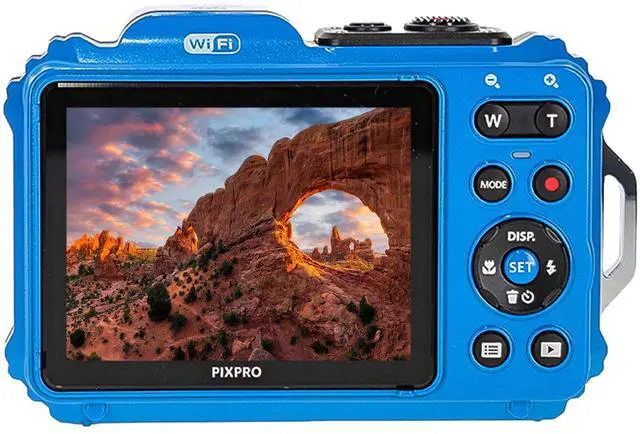 Alt view image 5 of 5 - PIXPRO WPZ2 Rugged Waterproof Shockproof Dustproof WiFi Digital Vlogging Camera 16MP (Blue) Bundle with 64GB Memory Card + Vlogger Tripod + Bag + Cleaning Kit + More Accessories