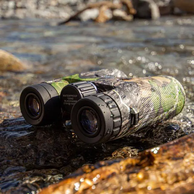 Alt view image 3 of 7 - Blackhawk 42mm Binoculars Waterproof Fogproof, BAK-4 Prism, Multi-Coated Optics, Rugged Rubber Armor, for Hunting, Bird Watching & Outdoor Use