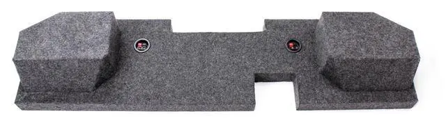 Alt view image 2 of 4 - QPower Dual 12in Underseat Upfire Subwoofer Enclosure, Sub Box Compatible with Dodge Ram Crew 1500, Quad 2500 & 3500 2002-2018, Classic 2019-2022
