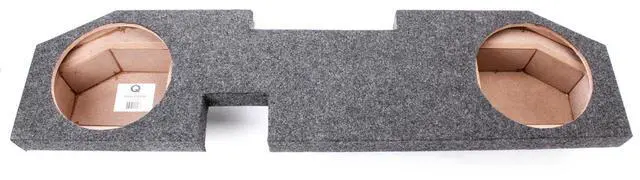 Main image of QPower Dual 12in Underseat Upfire Subwoofer Enclosure, Sub Box Compatible with Dodge Ram Crew 1500, Quad 2500 & 3500 2002-2018, Classic 2019-2022
