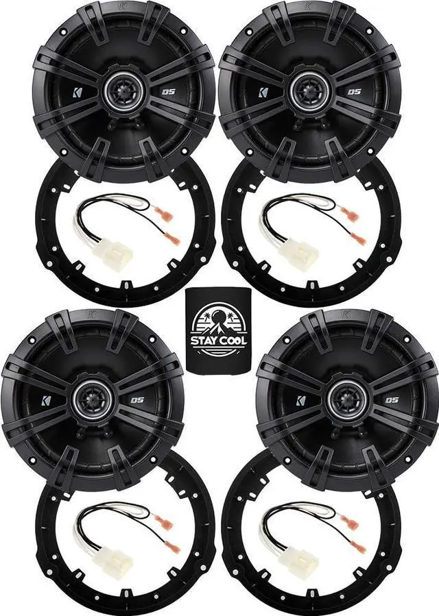 Main image of Front and Rear Door 6.5 Speakers Kit for Ford Fusion 2013-2020 Upgrade Kit - 2 Pairs of DS Series 6 1/2 Inch Coaxial Speakers with Adapters and Harnesses - DSC650, 43DSC6504