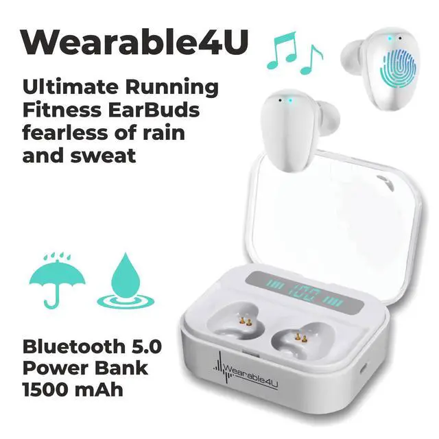 Alt view image 6 of 6 - Bushnell Wingman View Golf GPS Bluetooth Speaker with Ultimate White Earbuds and Wall and Car Chargers Bundle, 7.3x3.2x3.1in