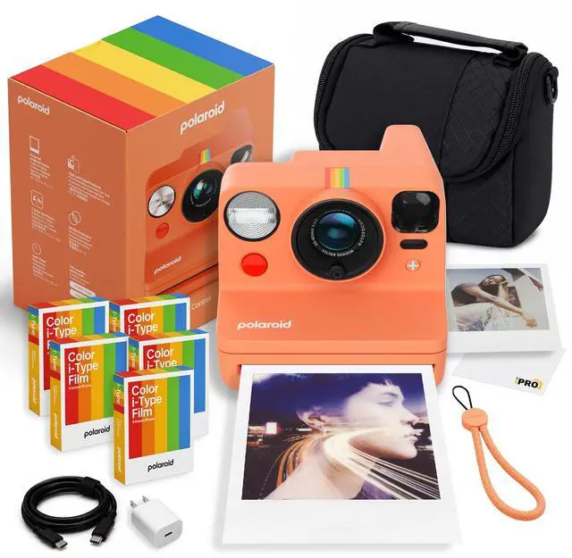 Main image of Now+ Generation3 iType Instant Camera in Coral + 40 Film Bundle | Unlock Creative Modes with Bluetooth App Control, i-Type & 600 Film Compatible, Ideal for Travel & Instant Photography