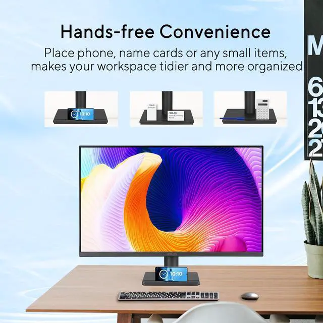 Alt view image 7 of 7 - 27" FHD IPS Gaming Monitor, 120Hz, 1ms MPRT, Adaptive-Sync, 99% sRGB, Eye Care, Frameless, HDMI, VGA, Low Blue Light, Flicker Free, Wall Mountable, Tilt Adjustment, for Business and Gaming, Black