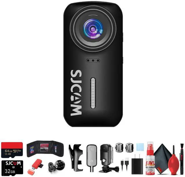 Main image of C110 Plus Action Camera with 4K Video, Gyro Stabilization, and Audio Recording, Bundle Including: 64GB Micro SD Card, Card Reader, Card Wallet, and USBC Adapter