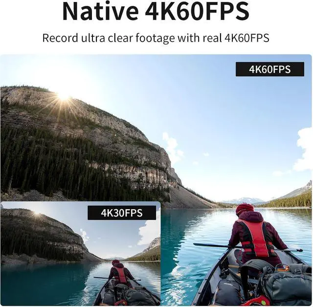 Alt view image 2 of 6 - SJ8 Pro 4K UHD Action Camera | Touchscreen Gyro Stabilization Cam with Dual Screens Waterproof Case External Mic Support | Ultra HD Vlogging Camera (SJ8PRO) + 50-in-1 Action Accessory Kit + More
