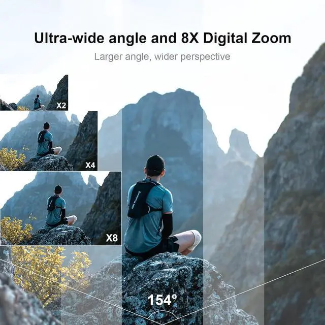 Alt view image 5 of 7 - SJ11 Active 4K Dual Touchscreen Action Camera | Waterproof Cam with Front & Rear Display | Vlog-Ready for Adventure, Biking, Diving(SJ11) + 50-in-1 Action Accessory Kit + 64GB Card + More