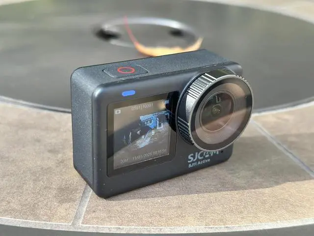 Alt view image 7 of 7 - SJ11 Active 4K Dual Touchscreen Action Camera | Waterproof Cam with Front & Rear Display | Vlog-Ready for Adventure, Biking, Diving(SJ11) + 50-in-1 Action Accessory Kit + 64GB Card + More