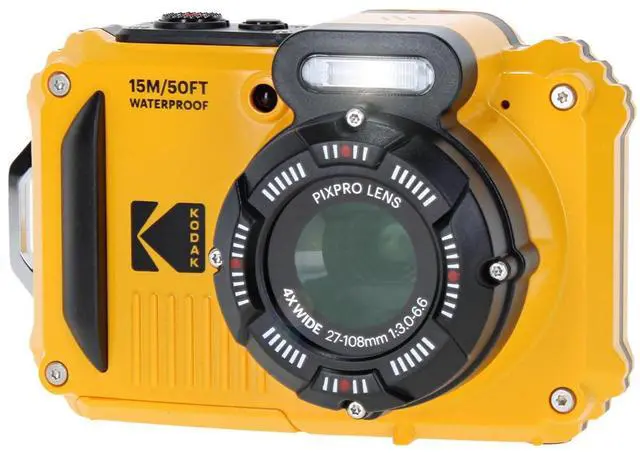 Alt view image 3 of 6 - PIXPRO WPZ2 Rugged Waterproof Shockproof Dustproof WiFi Digital Vlogging Camera 16MP (Yellow) Bundle with 64GB Memory Card + Vlogger Tripod + Bag + Cleaning Kit + More Accessories