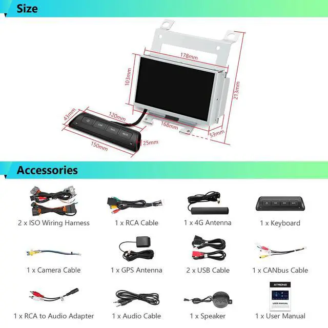 Alt view image 7 of 7 - Android 14 Car Stereo for Land Rover Freelander 2 (2007-2012), 7 IPS Touch Screen Car Radio GPS Navigation Bluetooth Built-in DSP Head Unit Wireless CarPlay Android Auto (4+64GB)