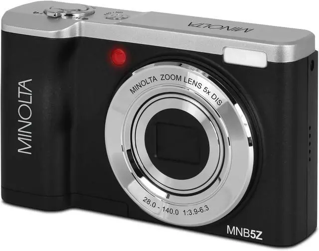 Alt view image 3 of 5 - MNB5Z 56MP Dual Lens Point & Shoot Digital Camera with 5X Optical Zoom & 5K Ultra HD Video Bundle with 32GB Memory Card + Vlogger Tripod + Bag + Cleaning Kit + More Accessories (Black)