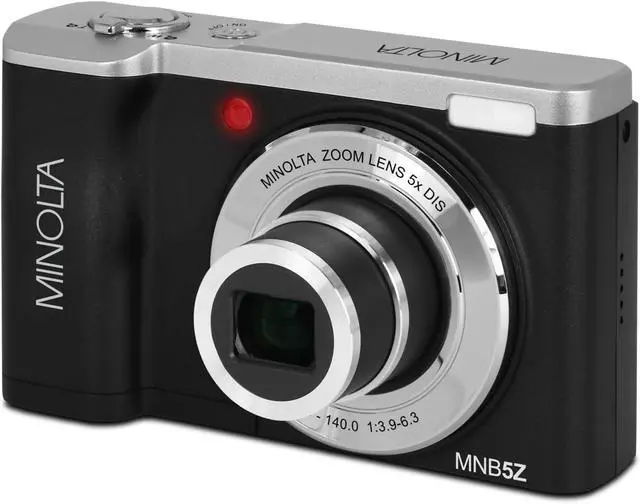 Alt view image 2 of 5 - MNB5Z 56MP Dual Lens Point & Shoot Digital Camera with 5X Optical Zoom & 5K Ultra HD Video Bundle with 32GB Memory Card + Vlogger Tripod + Bag + Cleaning Kit + More Accessories (Black)