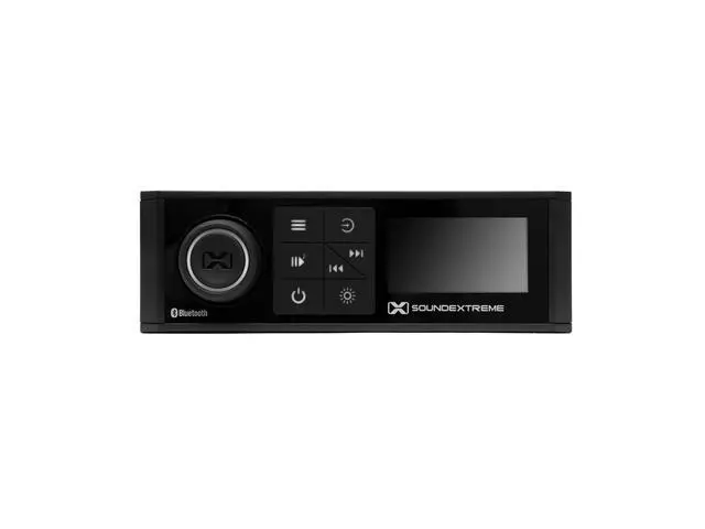 Alt view image 3 of 7 - by ECOXGEAR Marine AM/FM Stereo Receiver 200-Watt Waterproof Bluetooth Powersports with Built-in 4 Zone LED Controller (Single DIN Style)