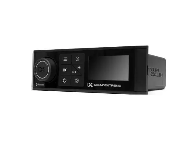 Alt view image 2 of 7 - by ECOXGEAR Marine AM/FM Stereo Receiver 200-Watt Waterproof Bluetooth Powersports with Built-in 4 Zone LED Controller (Single DIN Style)