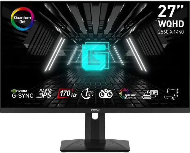 Main image of G274QPF-QD, 27" Gaming Monitor, 2560 x 1440(QHD), IPS, 170Hz, FreeSync Premium, HDR400, HDMI, Displayport, USB C, Tilt