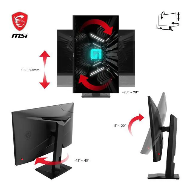 Alt view image 5 of 6 - G274QPF-QD, 27" Gaming Monitor, 2560 x 1440(QHD), IPS, 170Hz, FreeSync Premium, HDR400, HDMI, Displayport, USB C, Tilt