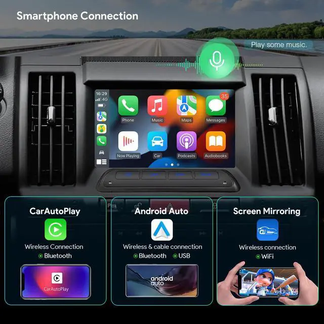 Alt view image 2 of 7 - Android 14 Car Stereo for Land Rover Freelander 2 (2007-2012), 7 IPS Touch Screen Car Radio GPS Navigation Bluetooth Built-in DSP Head Unit Wireless CarPlay Android Auto (4+64GB)