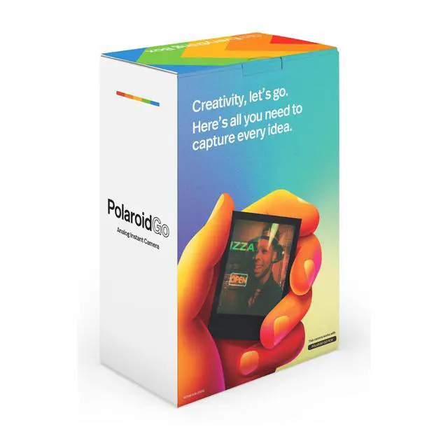 Alt view image 3 of 3 - Go Everything Box Black Camera and Black Frame Instant Film Bundle (6215) | Includes Go Black Camera Plus Black-Frame Go Film. Pocket-Sized, Double-Exposure, Selfie Mirror