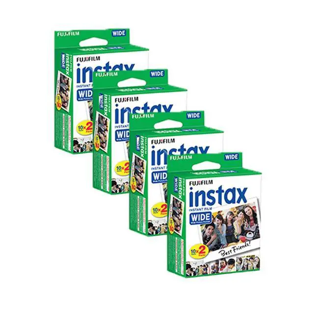 Alt view image 2 of 7 - FUJIFILM INSTAX Wide Instant Film + Plastic Photo Frames (Blue, Green, Pink, Yellow & Purple Deluxe Bundle (80 Film)