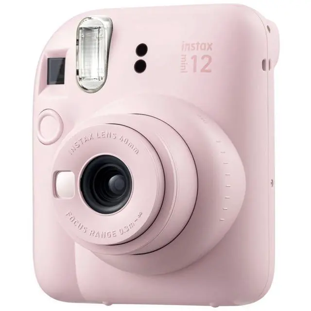 Alt view image 3 of 7 - INSTAX Mini 12 Instant Film Camera | Blossom Pink Bundled with Instax Accessory Bundle + Cleaning Cloth (8 Items)