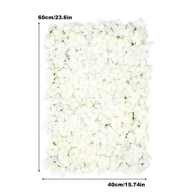 Alt view image 2 of 6 - 20 Piece Flower Wall Panel, White Artificial Hydrangea Flower Wall Backdrop 24 x16, Floral Wall Backdrop for Anniversary, Wedding, Birthday, New Year, Party, Festival, Outdoor Indoor Decoration (20)