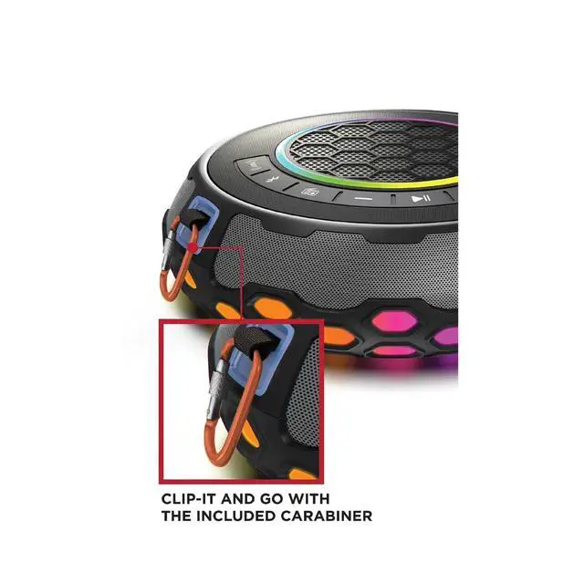 Alt view image 6 of 7 - HydroGroove - Outdoor Portable Bluetooth Party Speaker with Lights