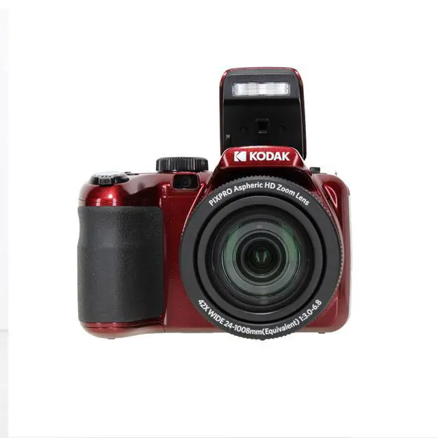 Alt view image 2 of 6 - PIXPRO AZ425 Digital Camera (Red) | 20MP Sensor, 42x Optical Zoom, 24mm Wide-Angle Lens & Optical Image Stabilization | Great for Travel & Everyday Photos (AZ425RD) + 32GB Card + Bag + Cloth
