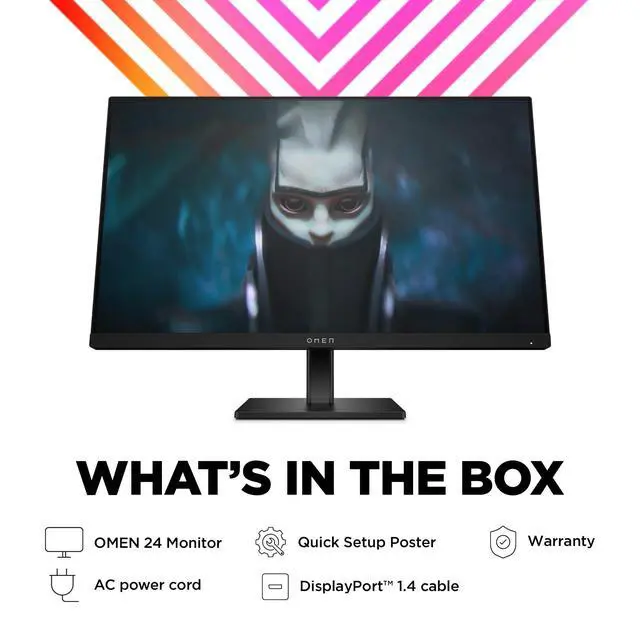 Alt view image 7 of 7 - OMEN 23.8" FHD 165Hz Gaming Monitor, FHD Display (1920 x 1080), IPS panel, 99% sRGB, 90% DCI-P3, 16:9, AMD FreeSync Premium Technology, 24 (2023),Black