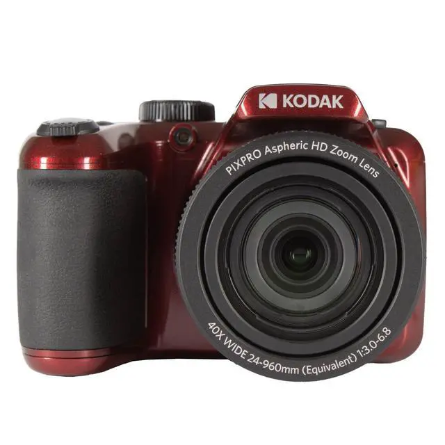 Alt view image 3 of 7 - PIXPRO AZ405 Digital Camera (Red) | 20MP Sensor, 40x Optical Zoom, 24mm Wide-Angle Lens & Optical Image Stabilization | Great for Travel & Everyday Photos (AZ405RD) + 32GB Card + Bag + Cloth