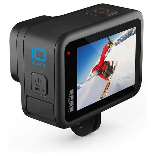 Alt view image 2 of 7 - HERO10 Black + SD Card Bundle Ecomm Packaging Waterproof Action Cam, Front/Rear LCD Touchscreens, 5.3K60 UHD Video, 23MP, 1080p Live Streaming, and 64GB Extreme microSDHC UHS-I w/Adapter
