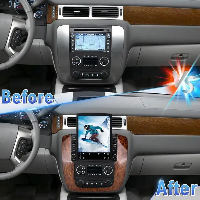 Alt view image 6 of 7 - Android 14 2 Din Car Stereo Upgrade Radio for GMC Yukon 2007-2013 | 2G+32G 9.7" Touchscreen Wireless Carplay Android Auto GPS WiFi Bluetooth RDS DSP SWC Mirrorlink Mic Backup Camera