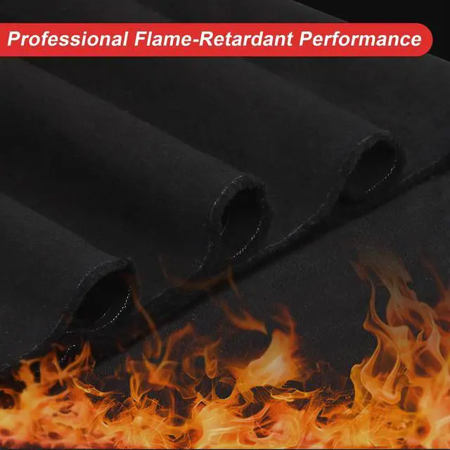 Alt view image 3 of 7 - Black Duvetyne Commando Cloth, Flame Retardant, Zero-Glare, Cotton Fabric for Photography Backdrop, Stage Backdrops, Studio Blackout Fabric (10, 25, 50 Yards Roll)