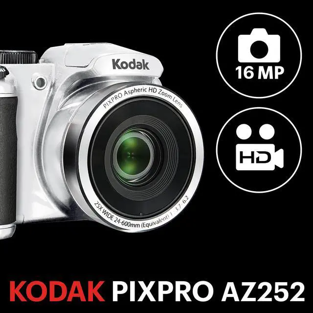 Alt view image 2 of 5 - PIXPRO Astro Zoom AZ252-WH 16MP Digital Camera with 25X Optical Zoom and 3" LCD (White)