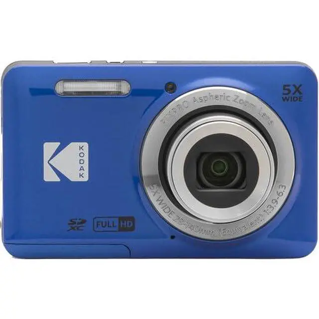 Alt view image 4 of 7 - Pixpro FZ55 Digital Camera Bundle, Includes: SanDisk 64GB SDXC Memory Card, Hard Shell Camera Case, SD Card Reader and More (5 Items) (Blue)