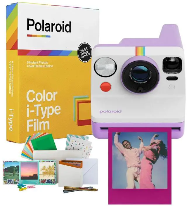 Main image of Now Generation 3 Analog Instant Camera Bundle (Purple) | Two-Lens Autofocus System, Tripod Mount, Film Kit, (3 items)