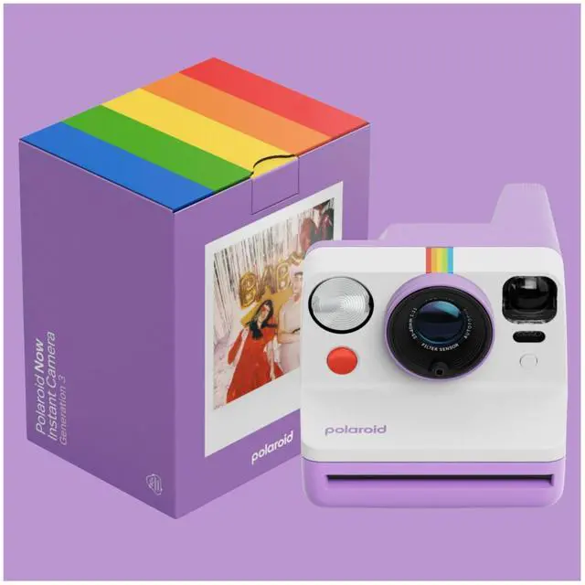 Alt view image 6 of 7 - Now Generation 3 Analog Instant Camera Bundle (Purple) | Two-Lens Autofocus System, Tripod Mount, Film Kit, (3 items)