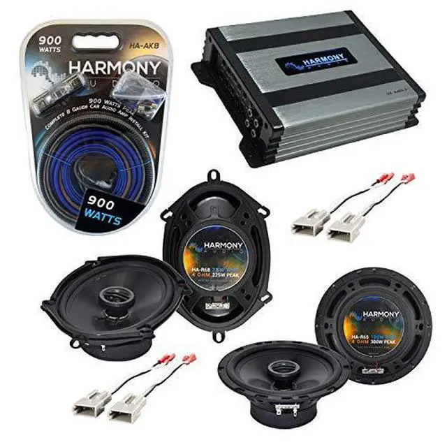 Alt view image 2 of 2 - Fits Ford F-Series 1992-1996 Speaker Package with Amplifier | Truck car bundle upgrade, amplified sound replacement for worn factory drivers, plug-and-play wiring