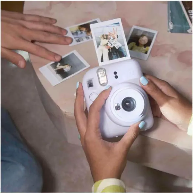 Alt view image 7 of 7 - INSTAX Mini 12 Instant Camera (Purple) 20-Sheet Bundle | For Parties, Events & Instant Photos | Includes Camera Case, Cleaning Cloth