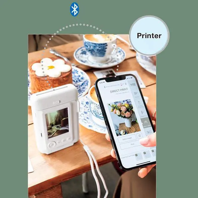Alt view image 4 of 7 - Instax Mini LiPlay Hybrid Instant Camera Bundle (Matcha Green) | Twin Film Pack (20 Exposures), Accessory Kit, Smartphone Printer, (3 items)
